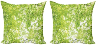 Abakuhaus Kissenbezüge Modern Accent Doppelseitiger Digitaldruck, (2 Stück), Baum Natur Sommer Grün