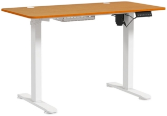 Vinsetto Schreibtisch Elektrisches Computertisch mit 3 Memory-Voreinstellungen (Tisch, 1-St, Stehschreibtisch), für Wohnzimmer, Büro, Naturholz