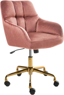 Schreibtischstuhl PALMDALE Samtstoff Rosa