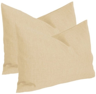 Haus und Deko Kissenbezug Kissenbezug 2er Set Struktur Leinenoptik Kissenhülle Deko Kissen Doppe, (2 Stück)