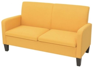 vidaXL Sofa 2-Sitzer 135x65x76 cm Gelb 244710