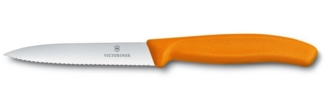 Victorinox Gemüsemesser Swiss Classic Gemüsemesser 10cm, Wellenschliff, farbig