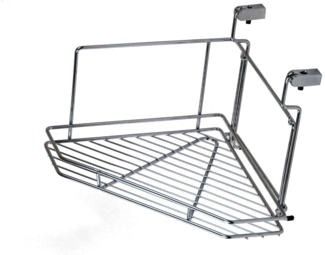 Wesco Relingsystem Eckregal Küchenreling Eckablage Chrom Gewürzbord Gewürzregal