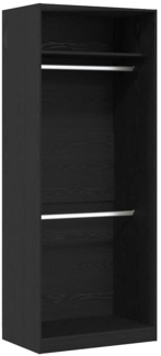 vidaXL Kleiderschrank mit Regal Schwarz Eichen-Optik 80 x 50 x 200 cm 3345119