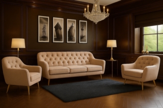 Wohnzimmer-Set BENITO 4: 3-Sitzer Sofa + 2 Sessel