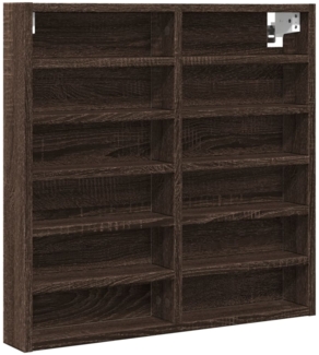 vidaXL Vitrinenschrank Braun Eichen-Optik 60x8,5x58 cm Holzwerkstoff 847967