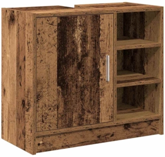 vidaXL Badezimmerschrank mit Tür Altholz 63 x 29 x 55 cm Holzwerkstoff 869212