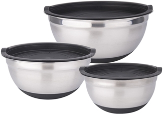 Cheffinger Aufbewahrungsschüssel Edelstahl Schüssel Set mit Deckel 6tlg Edelstahlschüssel Schalen, Material: Edelstahl, Kunststoff