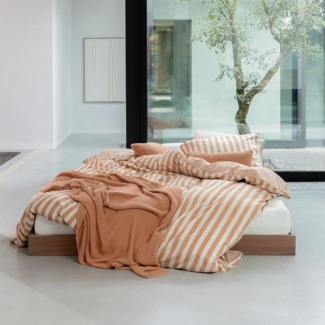 Marc O Polo Bettwäsche Mikkeli sandstone | 200x220 cm + 2 x 80 x 80 cm
