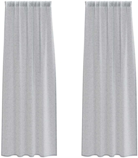 vidaXL Voile-Vorhang 2 pcs Dunkelgrau 260 x 140 cm Polyester 4108031