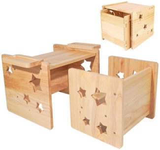 SURFOU Kindersitzgruppe Tisch und Stuhl Set Aktivitätstisch Spieltisch für Kinder 1-3 Jahre, Multifunktionale für Essen/Spielen/Lesen, einfach zu montieren
