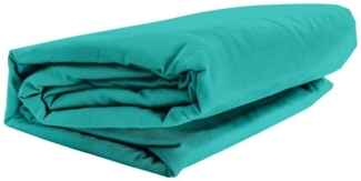 GMD Living Spannbettlaken ELASTAN CLASSIC, Jersey-Elasthan, Gummizug: rundum, (1 Stück), Farbe: türkis, 90-100x200-220 cm, 95% Baumwolle und 5% Elastan