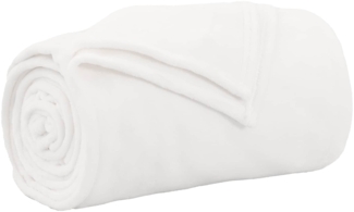 Überwurfdecke, Wohndecke Weiß 240x270 cm Fleece