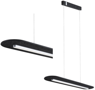 Paulmann 79989 LED Pendelleuchte Tulga 3-Step-Dim 2700K 1800lm Filz anthrazit