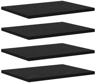 vidaXL Regalbrett 4 pcs Schwarz 40 x 30 x 1,5 cm Holzwerkstoff 875047