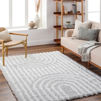 Livabliss Hochflor-Teppich DUBAI, rechteckig, Höhe: 52 mm, Shaggy Hochflorteppich, Flauschiger, Boho Wohnzimmerteppich/Läufer