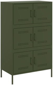 vidaXL Highboard Olivgrün 68x39x113 cm Stahl 842962