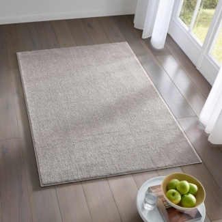 TaCa Home Teppich Kuschliger Bodenteppich aus hochwertigem Soft Touch Polypropylen, rechteckig, Höhe: 9 mm, vielseitiger & stilvoller Kurzflor-Frisee-Teppich