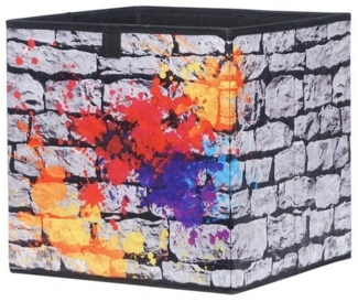 Fun Möbel Faltbox Box - Delta - 32x32 cm - Graffiti (1 Stück), Made in Europa