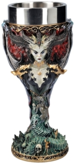 Figuren Shop GmbH Becher Kelch Diablo IV - Lilith - Nemesis Now - Game Merchandise Dekoration, Kunststein (Polyresin), Edelstahl