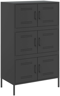 vidaXL Highboard Schwarz 68x39x113 cm Stahl 842958