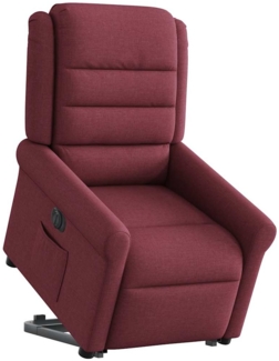 vidaXL Relaxsessel mit Aufstehhilfe Elektrisch Weinrot Stoff 3303337