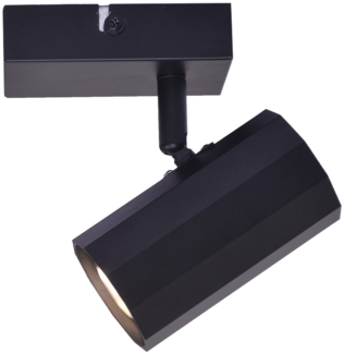 ZMH Deckenleuchte 1-flammig Vintage Schwarz Metall Deckenleuchte GU10 verstellbar 350°40W