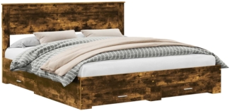 vidaXL Bettrahmen mit Schubladen mit Kopfteil Holzwerkstoff 3409956