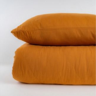 Strauss Home Bettwäsche Set Premium Musselin aus 100% Baumwolle – 135x200cm +80x80cm, mit verstecktem Reißverschluss - Einzelbett