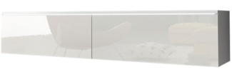 Lowboard "Lowboard D" TV-Unterschrank 140x32x30cm weiß Hochglanz grifflos