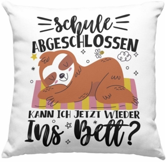 Trendation Dekokissen Trendation - Abi Kissen Geschenk Schule Abgeschlossen Kann Ich Jetzt W