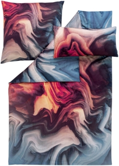 Estella Bettwäsche Cedric 7913 395 Abendrot Mako Satin 135 x 200 + 80 x 80 cm