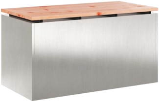 vidaXL Gartenbank Edelstahl 80 x 40 x 43 cm 874902