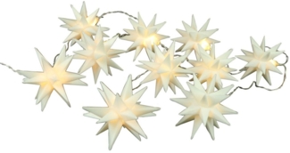 Weihnachts-Lichterkette 3D-Sterne mit 10 LED Warmweiß Weihnachtssterne Deko