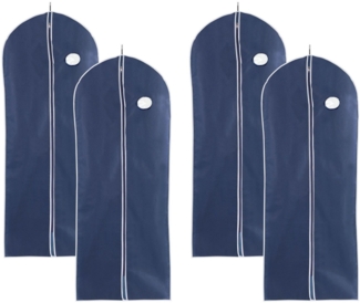 WENKO Kleidersack Modell Air (Set, 4 St) 150 x 60 cm, mit Reißverschluss, Sichtfenster & Kleiderbügelaussparung