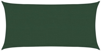 vidaXL Sonnensegel 160 g/m² Dunkelgrün 3x6 m HDPE 311460