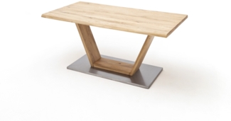 Esstisch Greta II - Balkeneiche massiv, Baumkante, 220x100 cm