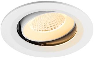 SLV NUMINOS® MOVE M, Deckeneinbauleuchte, 3000 K, 40°, IP20, rund, weiß - Downlights