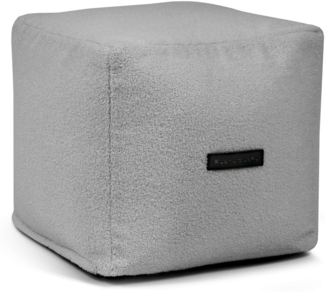 Sitzsack ‘Pouf Up!‘, Bezugstoff - Teddy, 100% Polyester, White Grey, 40x45x45 cm cm.
