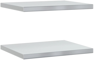 vidaXL Wandregale 2 Stk. 50x40x3 cm Silbern Edelstahl 30284
