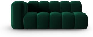 Micadoni Modulares Sofa Lupine 3-Sitzer Links Samtstoff Flaschengrün