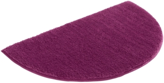 my home Badematte Vanessa, Höhe 10 mm, rutschhemmend beschichtet, fußbodenheizungsgeeignet, schnell trocknend, strapazierfähig, Polyester, halbrund, Badteppich, weiche Haptik, unifarben