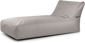 Sitzsack ‘Sunbed 90‘, Bezugstoff - Colorin, 100% Olefin, White grey, 80x180x100 cm cm.