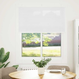 vidaXL Plissee Weiß 110x150 cm Stoffbreite 109,4 cm Polyester 4015502
