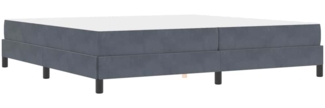 vidaXL Boxspringbett mit Matratze Dunkelgrau 200 x 200 cm Samt 3398714