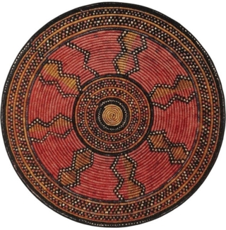 benuta Outdoorteppich Artis, rund, Höhe: 5 mm, In- & Outdoorteppich, Pflegeleicht für Garten, Terrasse, Balkon, Küche