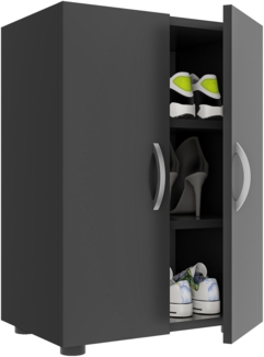 VCM Schuhschrank Ulas 918422 Anthrazit H. 74 x B. 49 x T. 30 cm