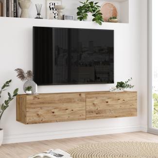 Fernsehtisch Lapinlahti 140 x 31,5 x 29,5 cm Eiche rustikal [en. casa]