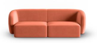 Micadoni Modulares Sofa Shane 2-Sitzer Samtstoff Koralle