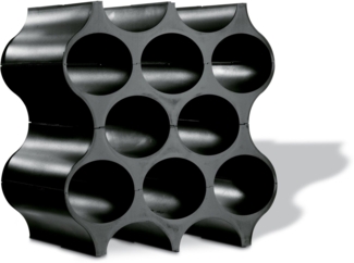 Koziol SET-UP Flaschenregal cosmos black 36,4 cm